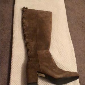 Very volatile Las Angeles-mocha tall suede boots
